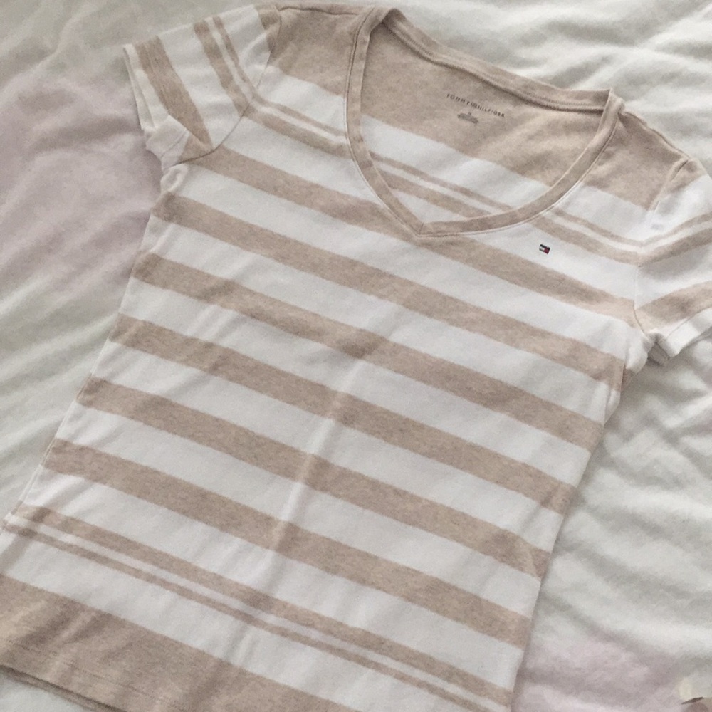 Tommy Hilfiger cotton knit V neck T shirt